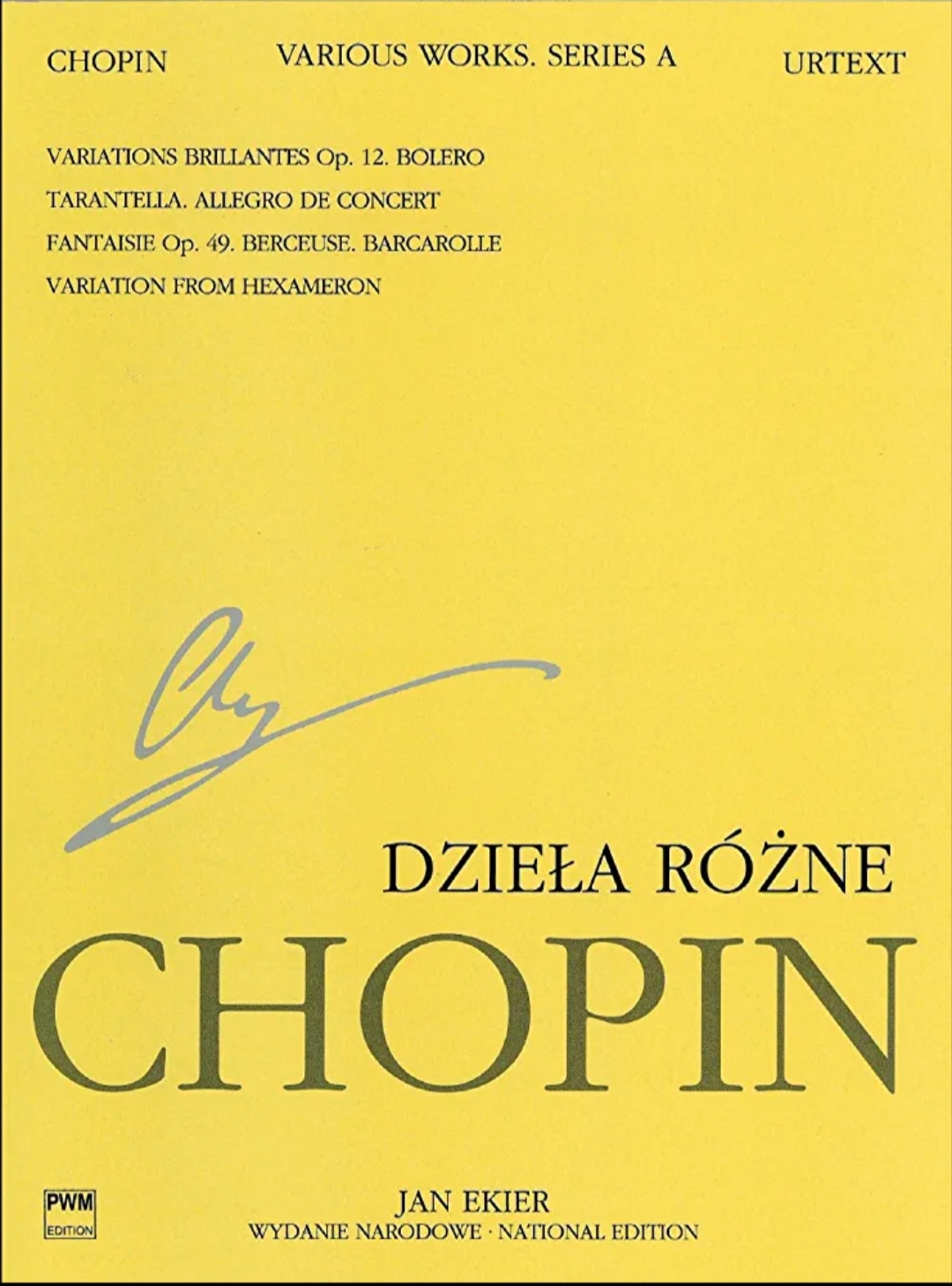 National Edition Chopin Volume 12 Frdric Chopin Jan Ekier