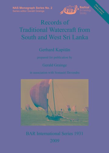 Records Of Traditional Watercraft From South And West Sri Lanka Gerhard Kapitn