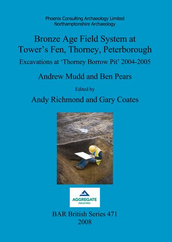 Bronze Age Field System At Towers Fen Thorney Peterborough Excavations At Thorney Borrow Pit 20042005 Andrew Mudd