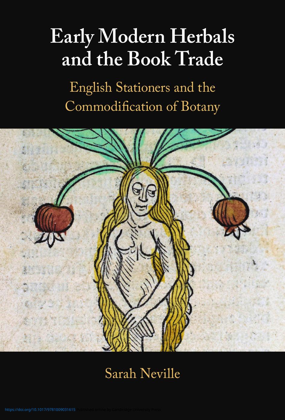Early Modern Herbals And The Book Trade Sarah Neville