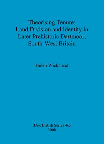 Theorising Tenure Land Division And Identity In Later Prehistoric Dartmoor Southwest Britain Helen Wickstead