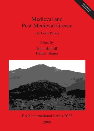 Medieval And Postmedieval Greece The Corfu Papers John Bintliff