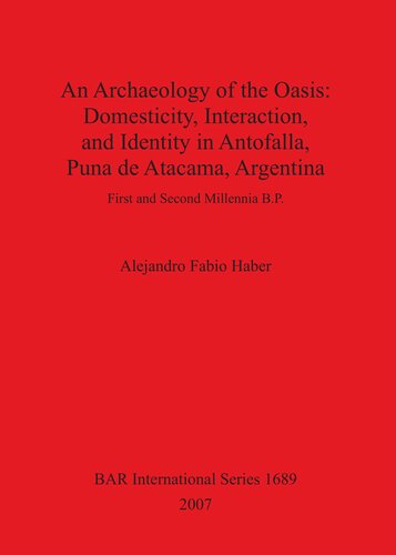 An Archaeology Of The Oasis Domesticity Interaction And Identity In Antofalla Puna De Atacama Argentina First And Second Millennia Bp Olaf Ernst Kaper