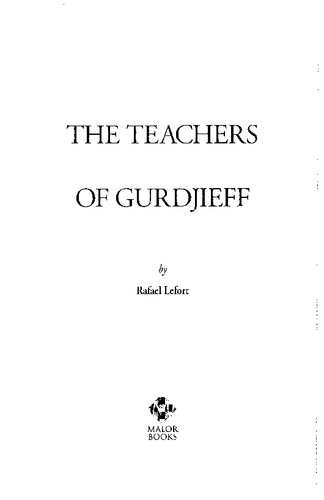 The Teachers Of Gurdjieff Rafael Lefort