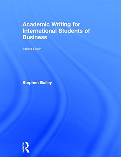 Academic Writing For International Students Of Business 2nd Edition Stephen Bailey