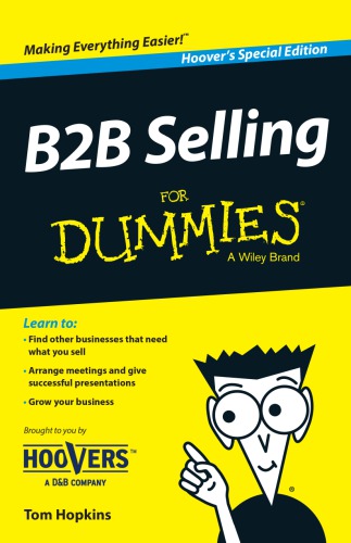 B2b Selling For Dummies Hoovers Special Edition Tom Hopkins