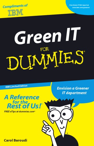 Green It For Dummies Ibm Limited Edition Carol Baroudi Jeffrey Hill