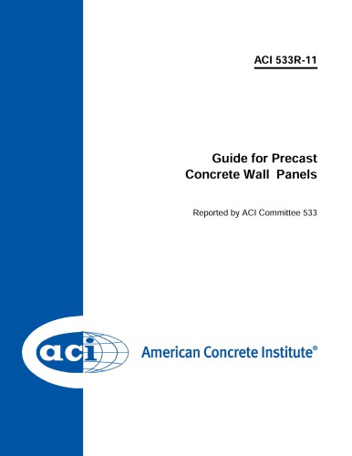 Aci 533r11 Guide For Precast Concrete Wall Panels Aci Committee 533