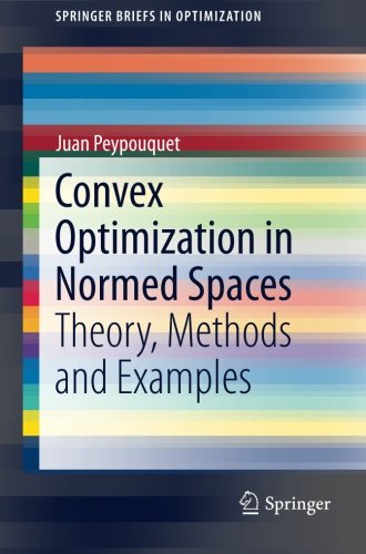 Convex Optimization In Normed Spaces Theory Methods And Examples Juan Peypouquet