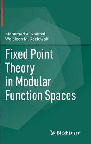Fixed Point Theory In Modular Function Spaces Mohamed A Khamsi
