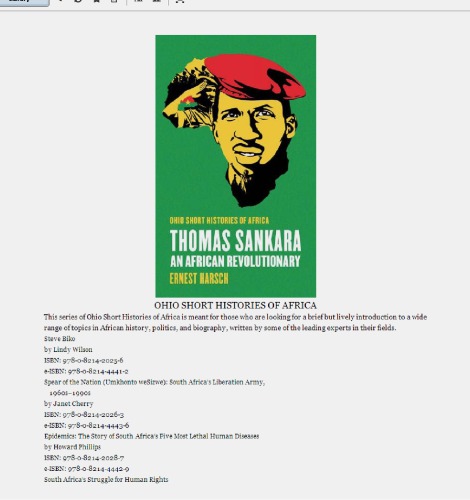 Thomas Sankara An African Revolutionary Ernest Harsch