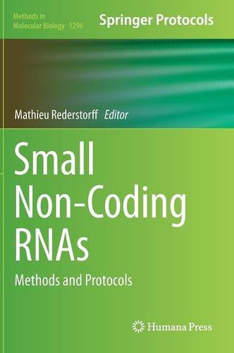 Small Noncoding Rnas Methods And Protocols 1st Edition Mathieu Rederstorff Eds