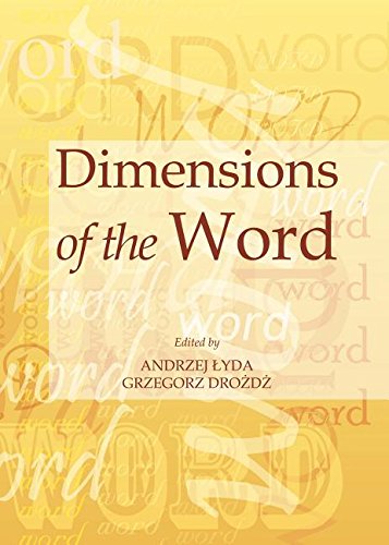 Dimensions Of The Word Andrzej Yda Grzegorz Drod Eds