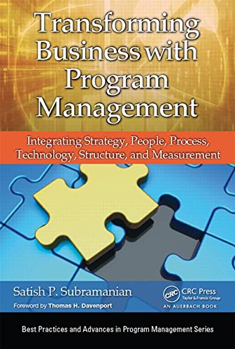 Transforming Business With Program Management Integrating Strategy People Process Technology Structure And Measurement Satish P Subramanian