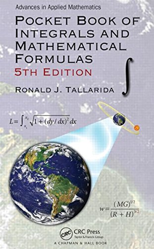 Pocket Book Of Integrals And Mathematical Formulas 5th Edition Ronald J Tallarida