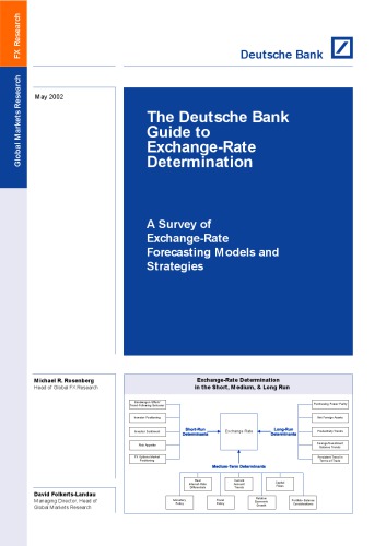 The Deutsche Bank Guide To Exchangerate Determination Michael R Rosenberg