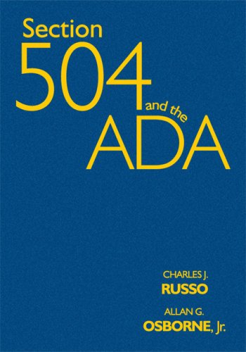 Section 504 And The Ada Charles J Russo Allan G Osborne