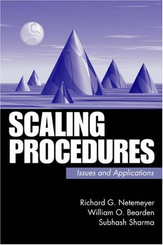 Scaling Procedures Issues And Applications 1st Edition Richard G Netemeyer