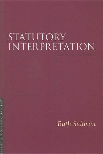 Statutory Interpretation 2nd Ruth Sullivan