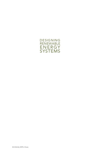 Designing Renewable Energy Systems A Life Cycle Assessment Approach Leda Gerber