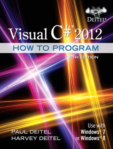 Visual C 2012 How To Program 5th Edition Paul Deitel Harvey Deitel