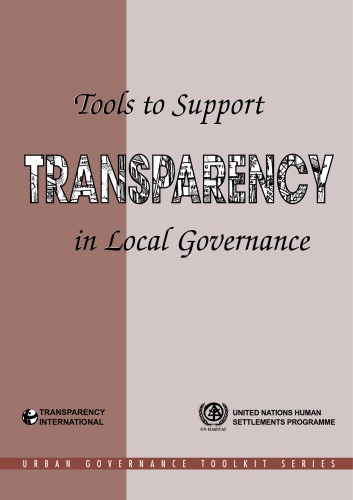 Tools To Support Transparency In Local Governance