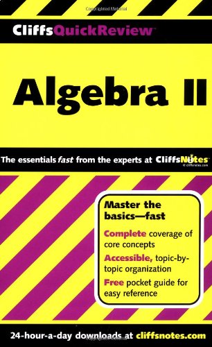 Cliffsquickreview Algebra Ii 1st Edition Edward Kohn David Alan Herzog