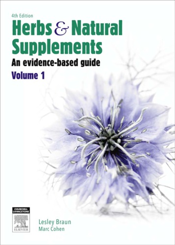 Herbs And Natural Supplements Volume 1 An Evidencebased Guide 4th Lesley Braun