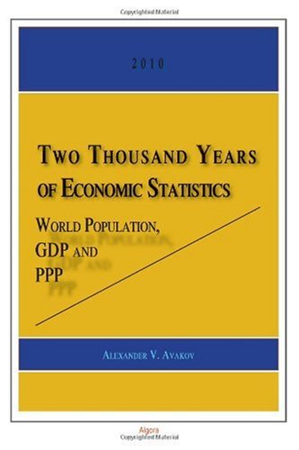 Two Thousand Years Of Economic Statistics World Population Gdp And Ppp Alexander V Avakov