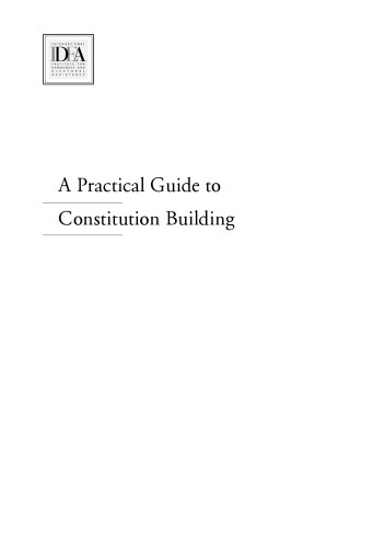 A Practical Guide To Constitution Building Markus Bckenfrde
