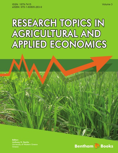 Research Topics In Agricultural And Applied Economics Volume 3 Rezitis
