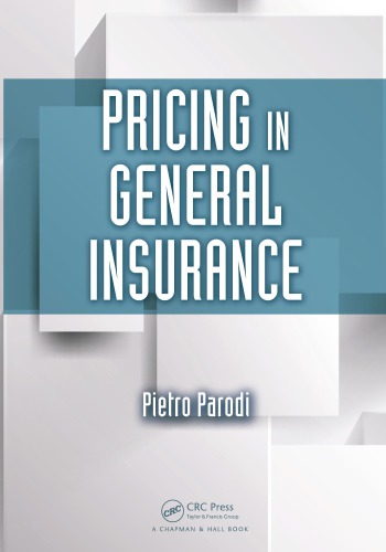 Pricing In General Insurance Parodi Peter