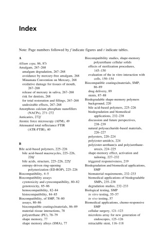 Shape Memory Polymers For Biomedical Applications Yahia L
