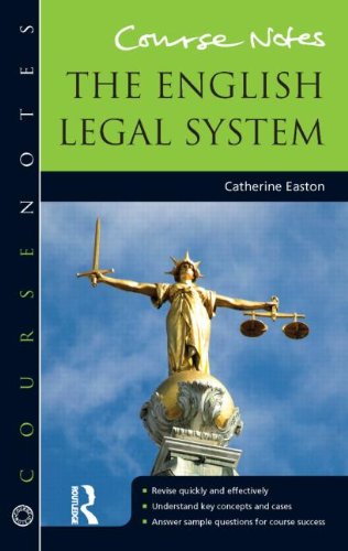 Course Notes The English Legal System Catherine Easton