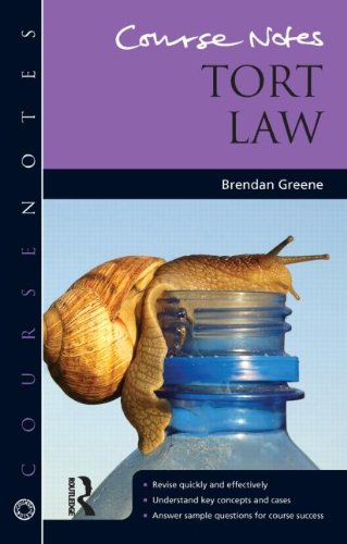 Course Notes Tort Law 1st Edition Brendan Greene