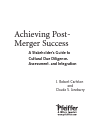 Achieving Postmerger Success A Stakeholders Guide To Cultural Due Diligence Assessment And Integration J Robert Carleton