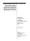 63rd Porcelain Enamel Institute Technical Forum William D Faust