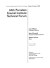 64th Porcelain Enamel Institute Technical Forum William D Faust