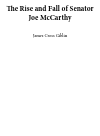 The Rise And Fall Of Senator Joe Mccarthy James Cross Giblin