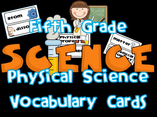 5th Grade Physical Science Vocabulary Cards Teaching The Stars