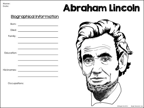 Abraham Lincoln Written Research Report Form Wingedone