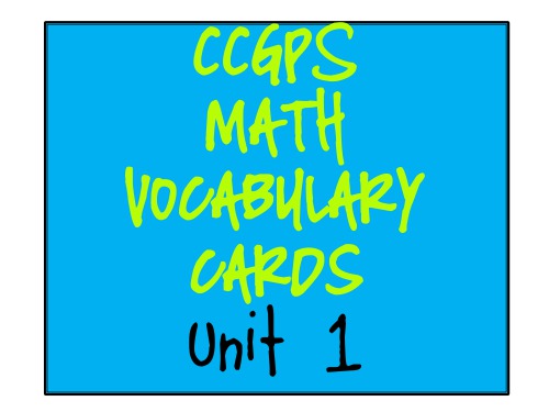 5th Grade Common Core Math Vocabulary Units 17 Teaching The Stars