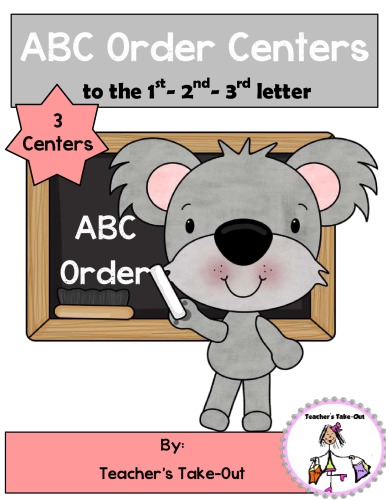 Abc Order Centersup To The 3rd Letter Teachers Take Out