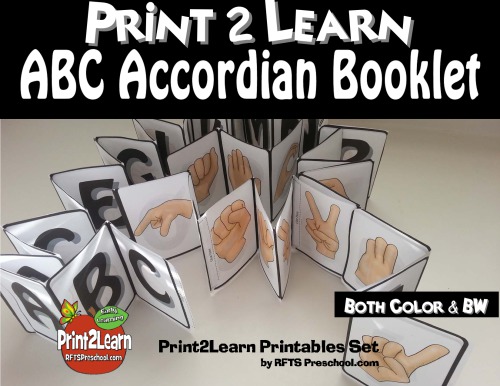 Abc Sign Languageaccordion Booklet Interactive Handson Rfts Prekkindergarten