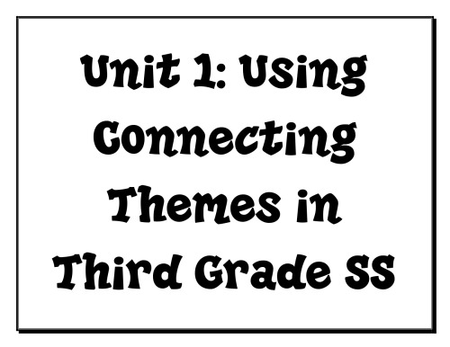 3rd Grade Social Studies Essential Questions Teaching The Stars