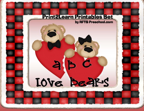 Abc Love Bears Valentines Early Literacy Rfts Prekkindergarten