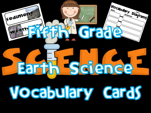 5th Grade Earth Science Vocabulary Cards Teaching The Stars
