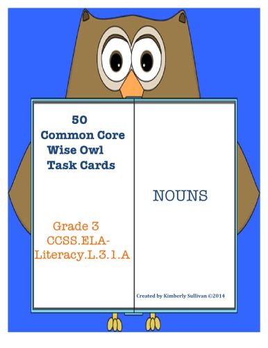 50 Noun Task Cards Common Core Grade 3 Early Finishers Centers Review Kimberly Sullivan