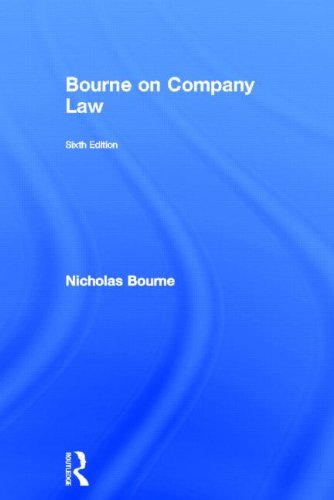 Bourne On Company Law 6th Edition Nicholas Bourne