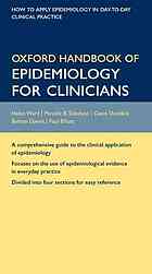 Oxford Handbook Of Epidemiology For Clinicians Ward Helen